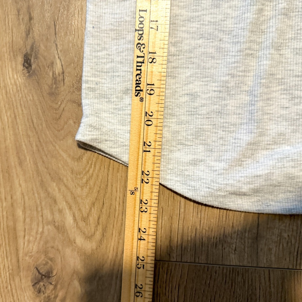 Vintage VTG Y2K 2000's 00's American Eagle Grey Waffle Henley Long Sleeve - Picture 7 of 7